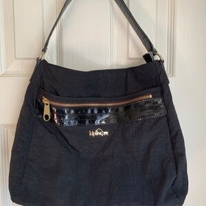 Kipling Shoulder Bag with Glossy Accents